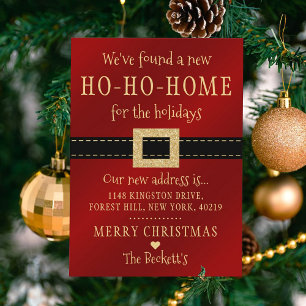 New Ho Ho Home For The Holidays Moving Holiday Card