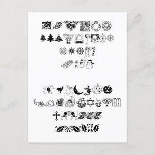 NEW HolidayPi BT picture font Postcard