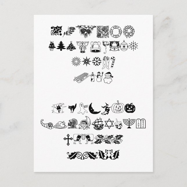 NEW HolidayPi BT picture font Postcard (Front)