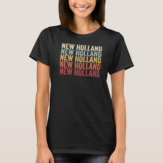 New Holland Pennsylvania New Holland PA Retro Vint T-Shirt (Front)