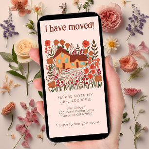 New Home Address Cute Farmhouse Tree-Free Card