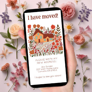 New Home Address Cute Farmhouse Tree-Free Card