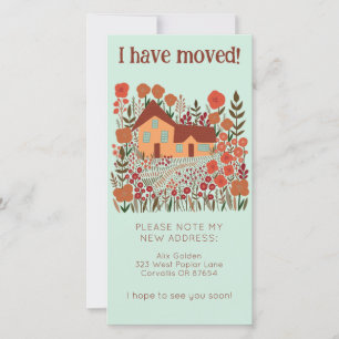 New Home Address Cute Farmhouse Tree-Free Card