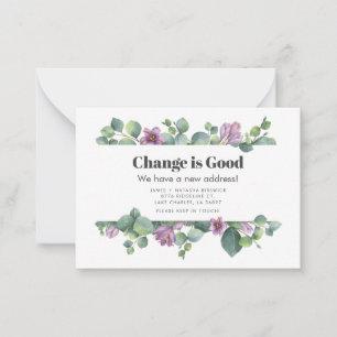 New Home Address Eucalyptus Moving Announcement