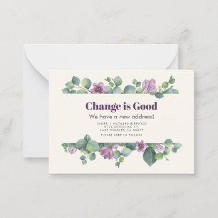 New Home Address Eucalyptus Moving Announcement