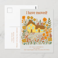 New Home Address I Have Moved Farmhouse Flowers