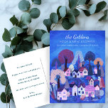 New Home Address Moving Cute Country Village Art Postcard<br><div class="desc">Customize this moving announcement card with your own text on the front and back! Click on “Personalize” above to edit the text. Then click "edit using design tool" to adjust the fonts, colours and placements. Check my shop for more or let me know if you'd like something custom! I can...</div>