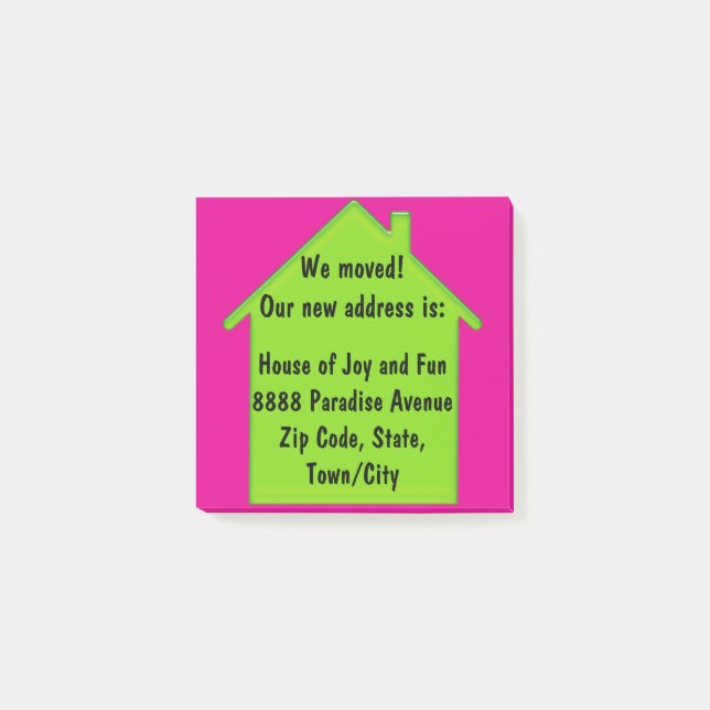 new home address post-it notes (Front)