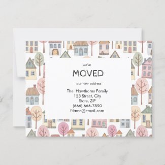New Home Address We've Moved Announcement Custom