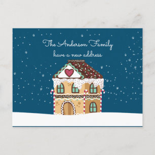 New Home Address Winter Christmas We've Moved Announcement Postcard