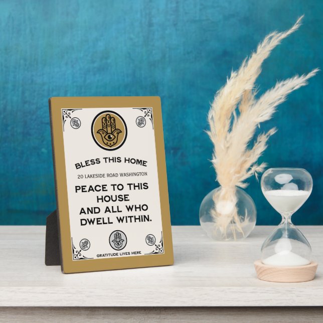 New Home Blessing  Plaque (Side)