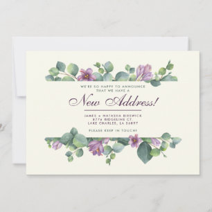 New Home Botanical We’ve Moved Eucalyptus Announce Announcement