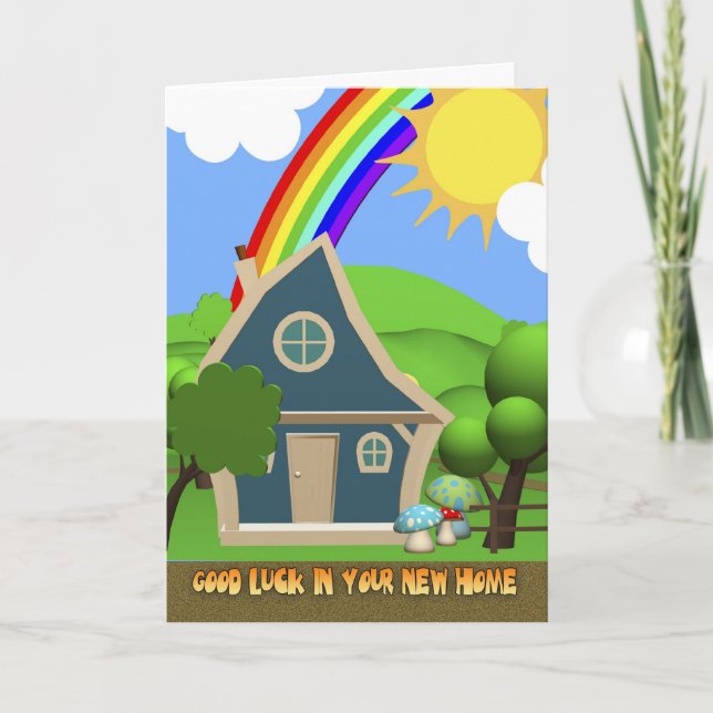 New Home Cartoon House Greeting card (Front)
