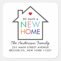 New Home Change of Address Moving Announcement