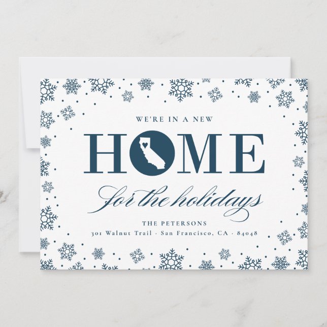 New Home Christmas California Moving Announcement (Front)