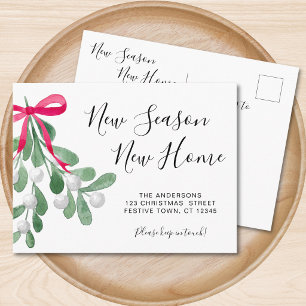 New Home Christmas Holiday Moving Announcement Postcard