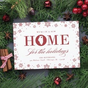 New Home Christmas Illinois Moving Announcement
