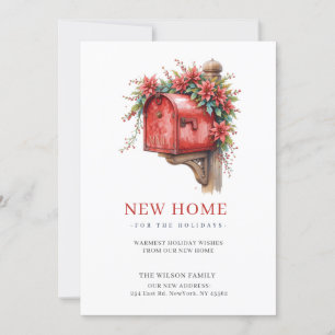 New Home Christmas Mail New Address Moving Holiday Card