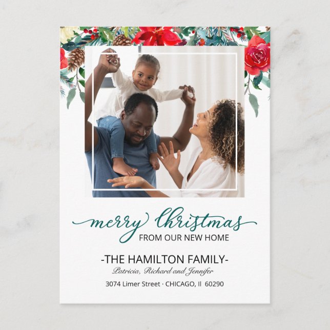 New Home Christmas Moving Announcement Photo (Front)