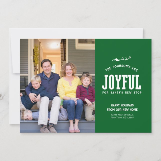 New Home Christmas Photo Card Moving Announcement (Front)