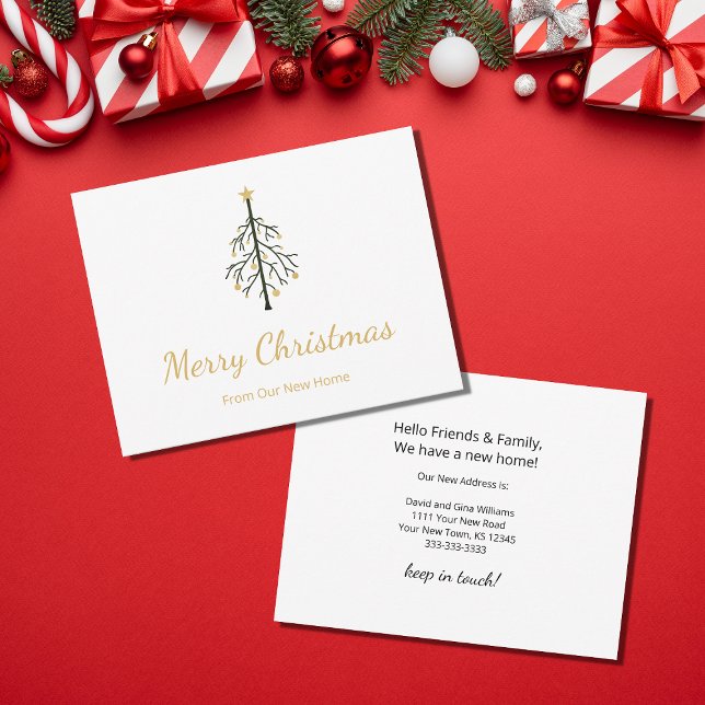 New Home Christmas Tree Gold Script Moving   Announcement (Creator Uploaded)