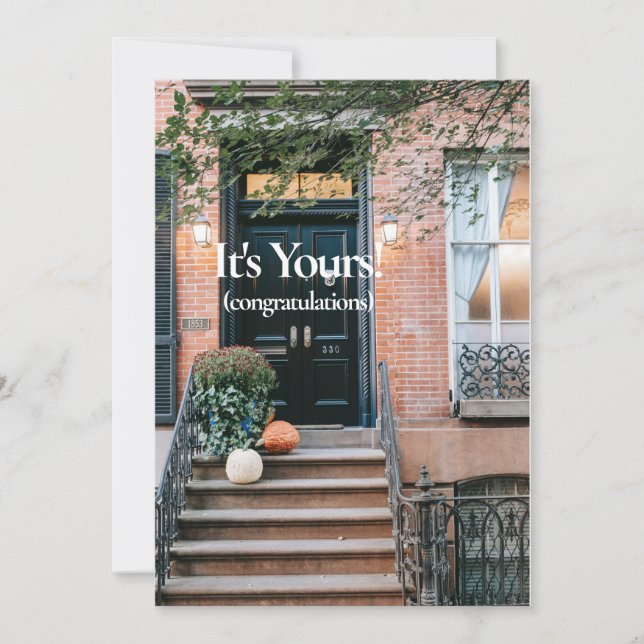 New Home Congratulations Greeting Card (Front)