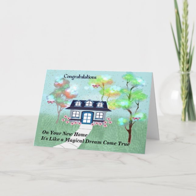 New Home Congratulations Magical Design Card (Front)
