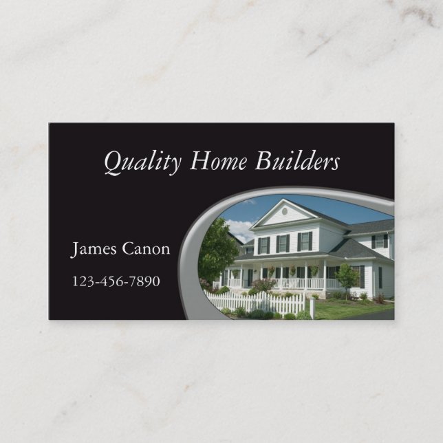 New Home Construction Business Card (Front)