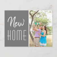 New Home Custom Family Photo Grey Moving