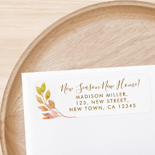 New Home Fall Foliage Return Address 
