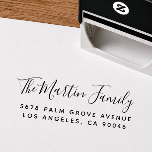 New Home Family Address Self Inking Rubber Stamp