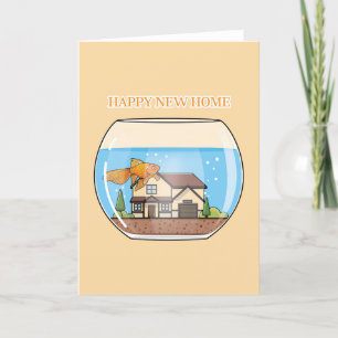 New Home Fish Bowl Congratulations Card