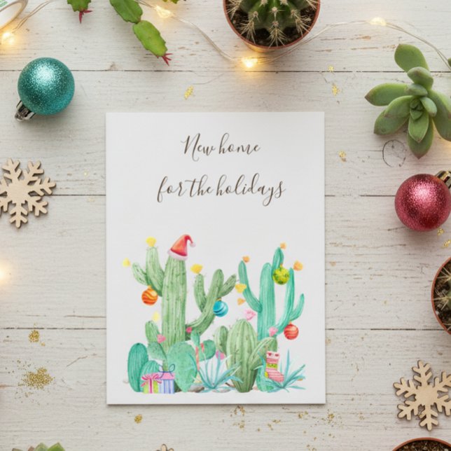 New home For Holiday Moving Cactus Southwest Postcard (Creator Uploaded)