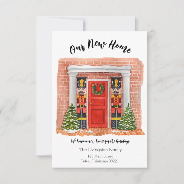 New Home For the Holidays Barn Door Christmas Invi Invitation (Front)