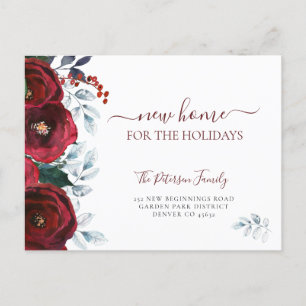 New home for the holidays Christmas moving Announcement Postcard