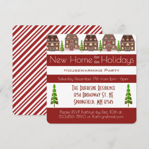 New Home For The Holidays Housewarming Party Invitation