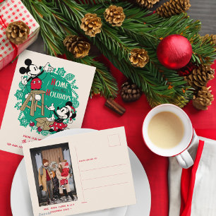 New Home for the Holidays   Mickey & Minnie Holiday Postcard