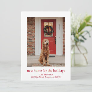 New Home for the Holidays Modern Christmas Holiday Card