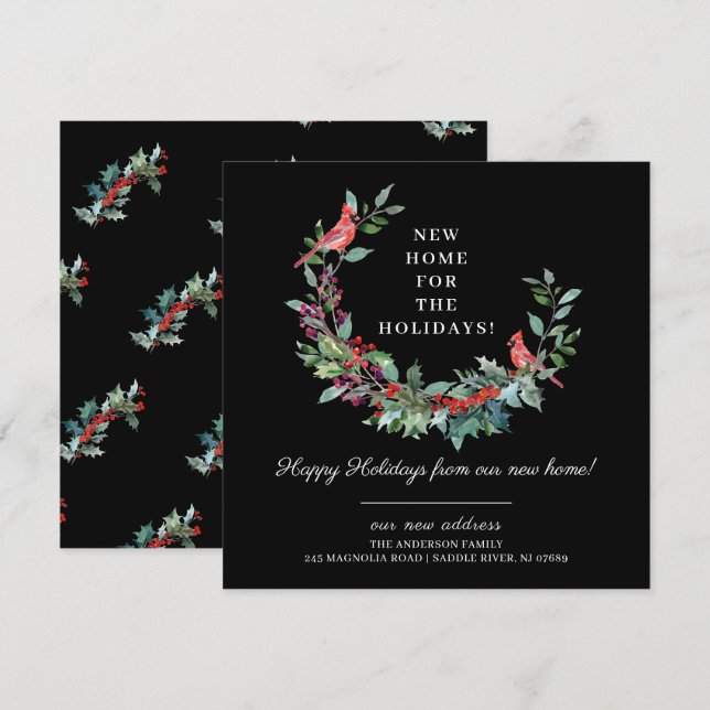New Home for the Holidays Moving Announcement (Front/Back)