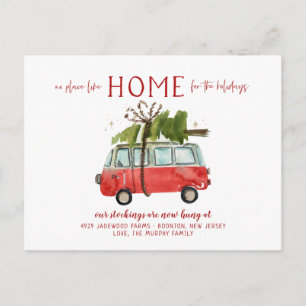 New Home For The Holidays Moving Announcement Postcard