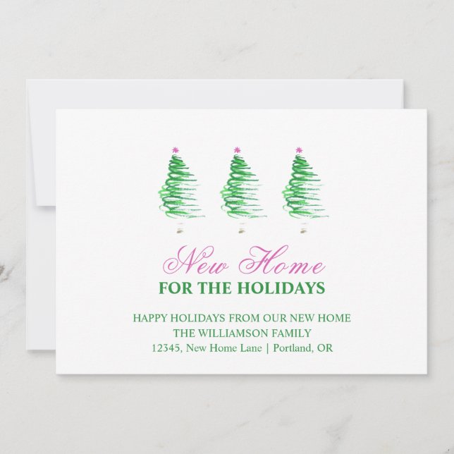 New Home For the Holidays | New Address Holiday Card (Front)