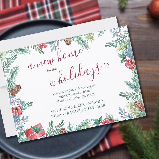 New Home for the Holidays Winter Foliage Moving Announcement (Creator Uploaded)