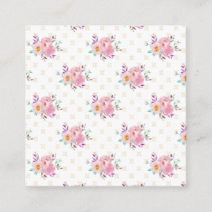 New Home Gift Mint Green Floral Shoes Square Business Card