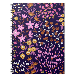New Home Gift Trendy Seamless Floral Notebook