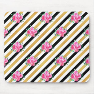 New Home Gift Tropical Floral Arts Mouse Pad