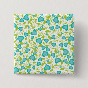 New Home Gift Valentine's Day Seamless Art 2 Inch Square Button