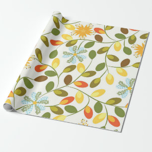New Home Gift   Vintage Floral Pattern Wrapping Paper