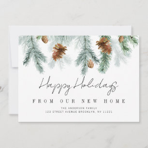 New home greenery moving announcement card