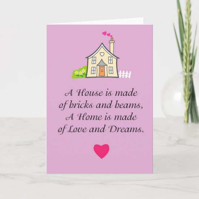 New home greetings card (Front)
