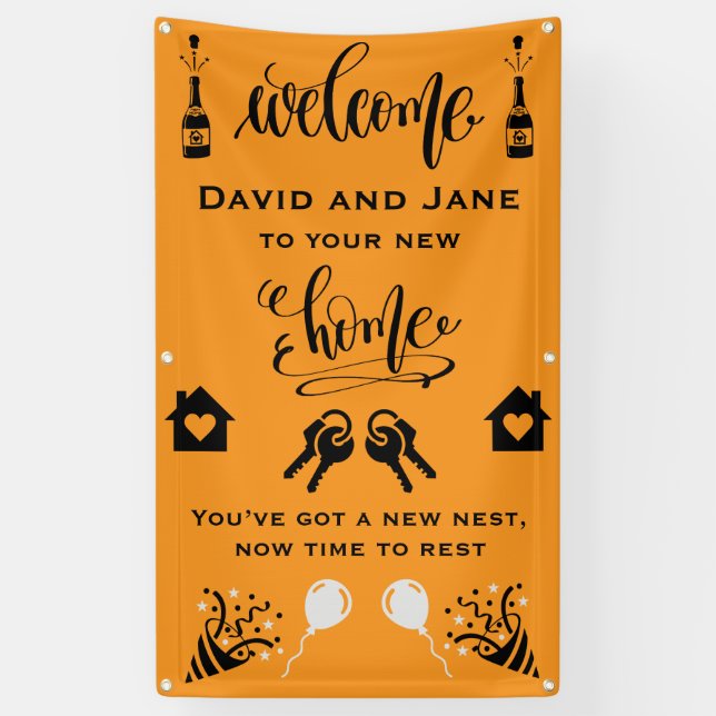 New Home Housewarming Welcome  Banner (Vertical)
